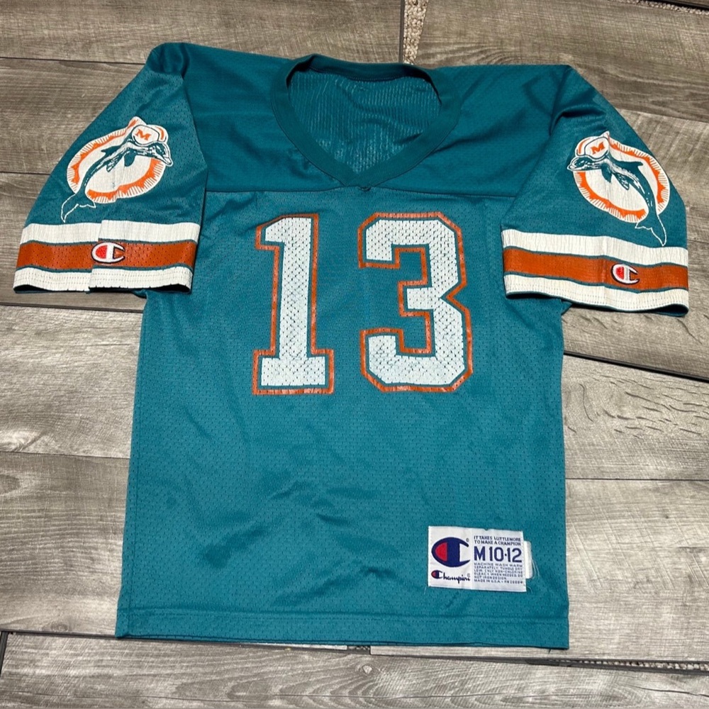 Vintage Champion Dan Marino Miami Dolphins Football NFL Jersey Uniform Sz Small